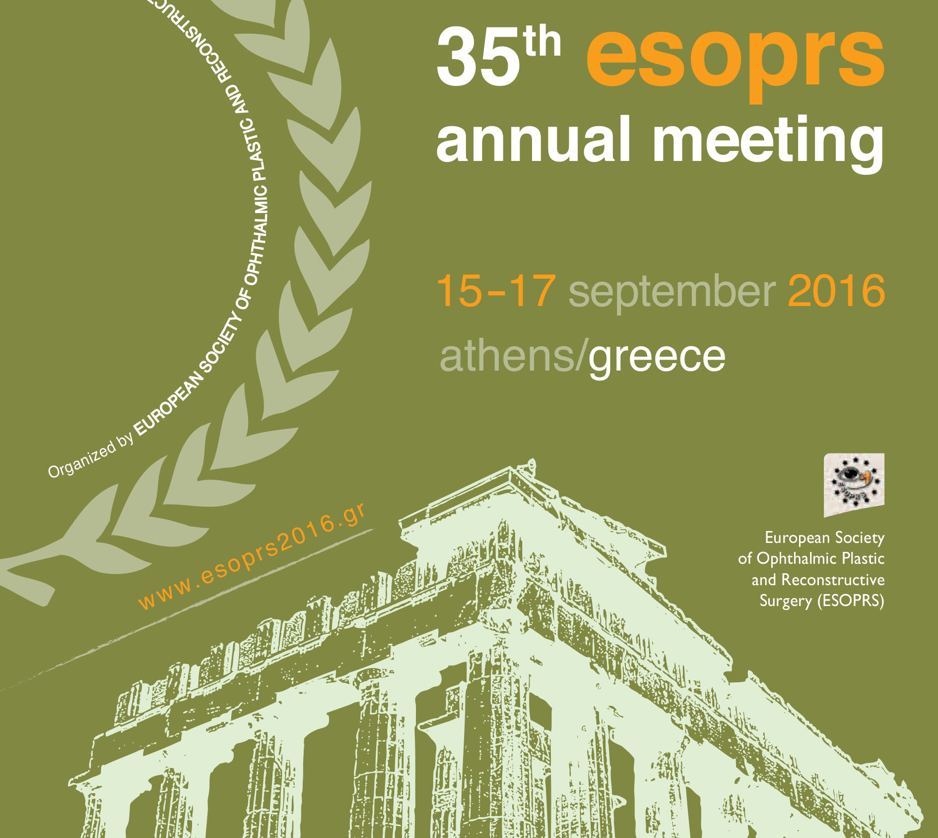 35ο ΠAΝΕΥΡΩΠΑΙΚΟ ΣΥΝΕΔΡΙΟ ΟΦΘΑΛΜΙΚΗΣ ΠΛΑΣΤΙΚΗΣ & ΕΠΑΝΟΡΘΩΤΙΚΗΣ ΧΕΙΡΟΥΡΓΙΚΗΣ